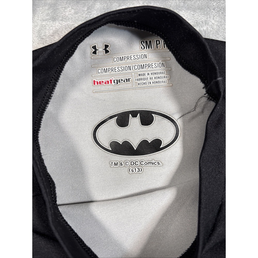 Under Armour Shirt Mens Small Black Batman Alter Ego HeatGear Compression Muscle - Picture 6 of 11